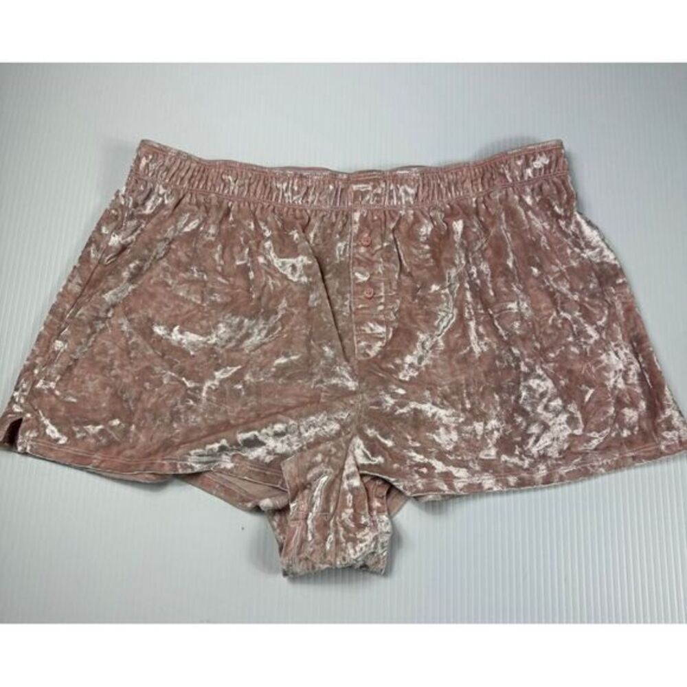 PINK Victoria's‎ Secret Crushed Velvet Sleep Shorts Pajama Loungewear Large